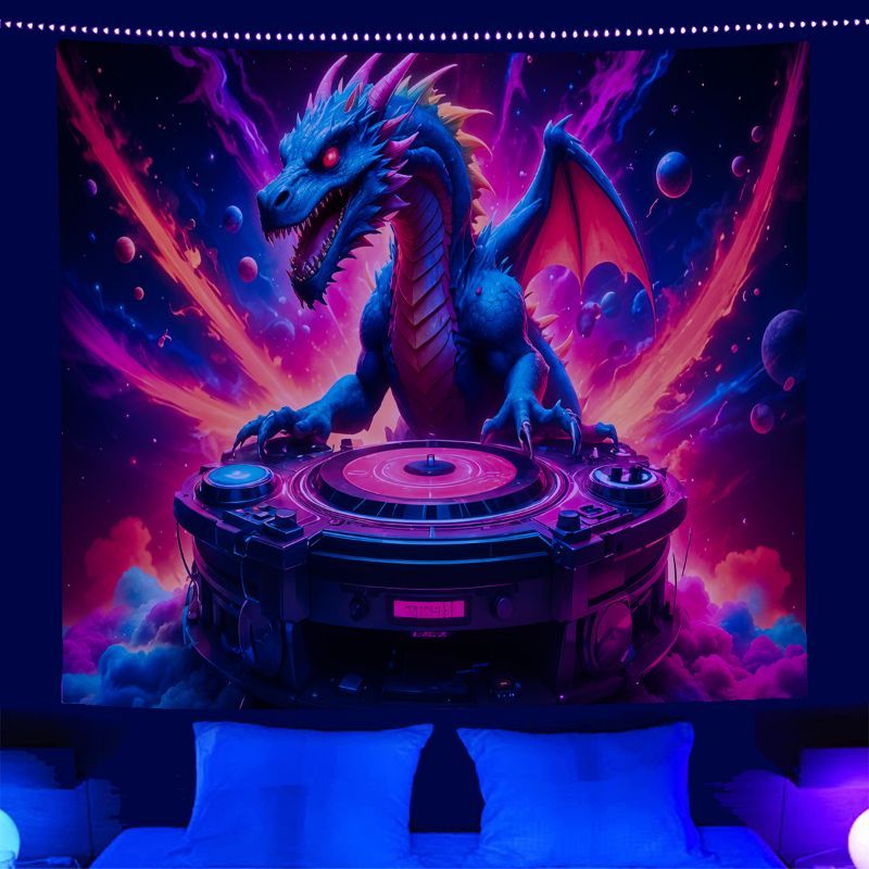 Esports Gaming Bar - VIKAMA 사이키델릭 DJ 로봇 태피스트리 네온