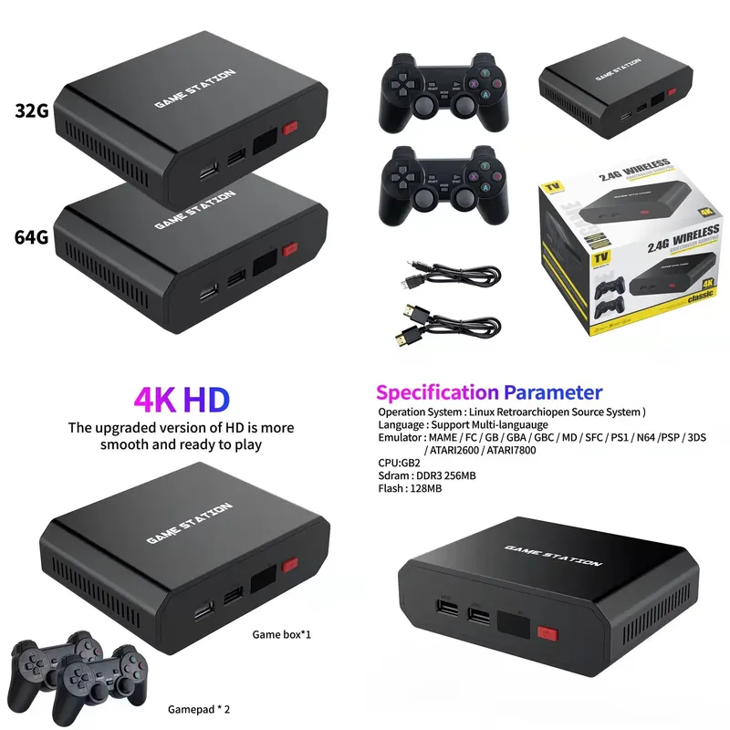 Video Gaming & Esports Usd Acc - M8plus HD 비디오 게임 콘솔 박스