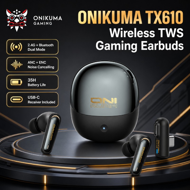 Esports Wireless Gaming Headset - ONIKUMA TX610 무선 게이밍 이어버드 듀얼
