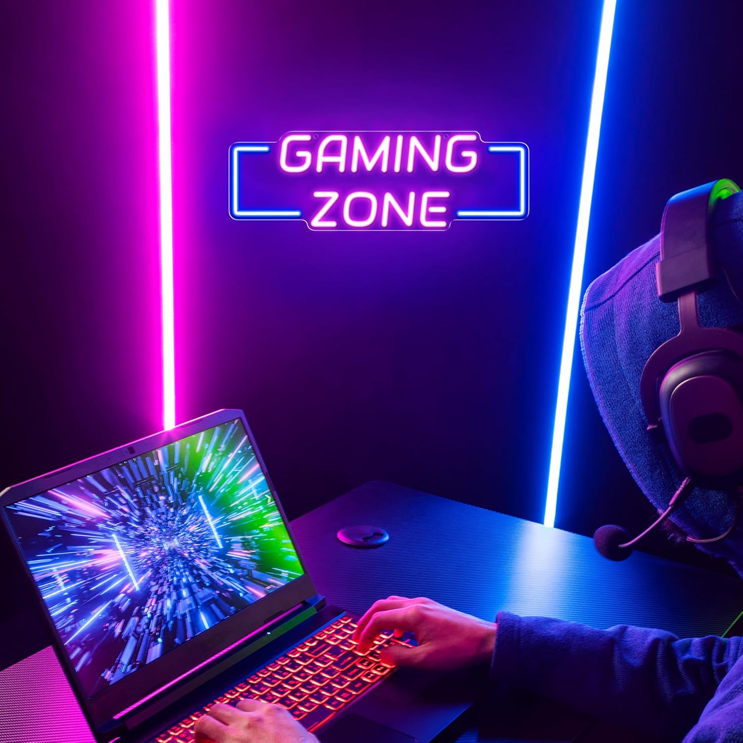 게이밍 존 네온사인 USB LED 네온 조명 벽 장식  - Esports Gaming Bar 리뷰 및 가격
