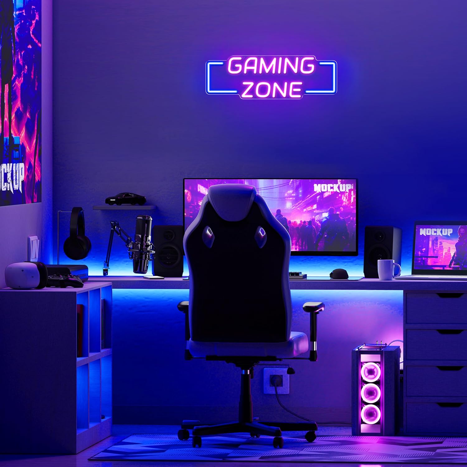게이밍 존 네온사인 USB LED 네온 조명 벽 장식  - Esports Gaming Bar 리뷰 및 가격
