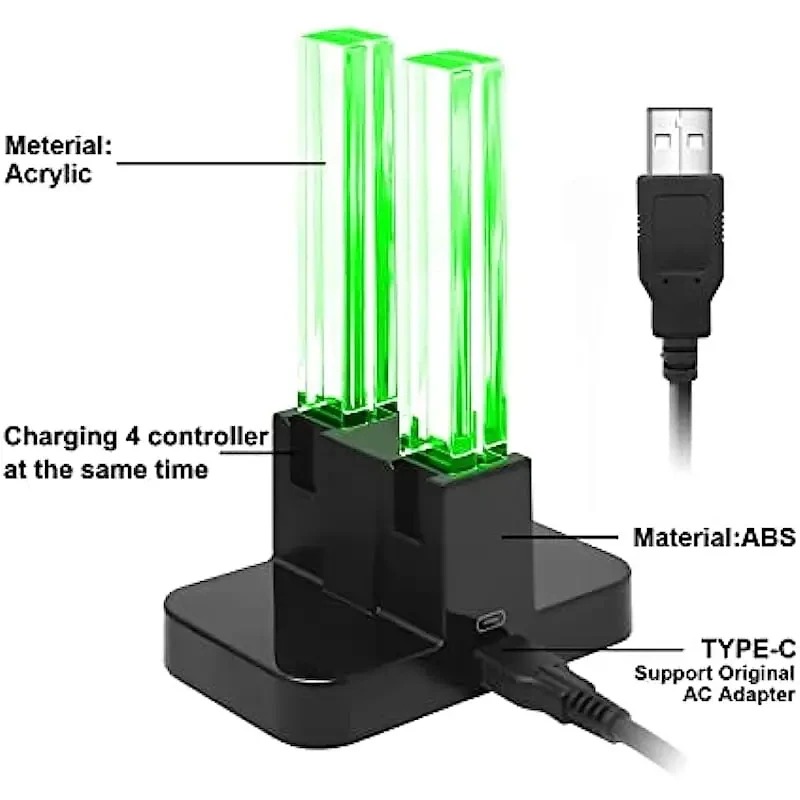 NS 스위치용 4 in 1 LED 충전 스탠드 도킹 스 - Controller Charging Stand 리뷰 및 가격