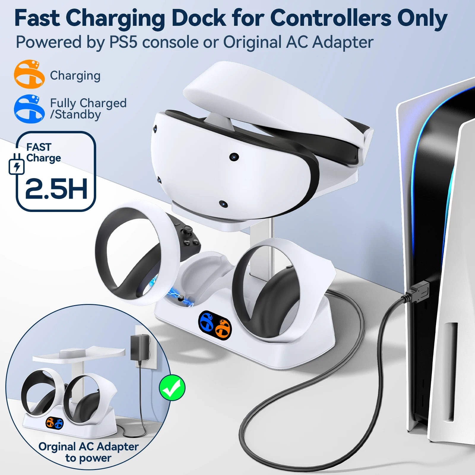 PS5 VR2 충전 스테이션용 컨트롤러 충전 독, VR - Controller Charging Stand 리뷰 및 가격