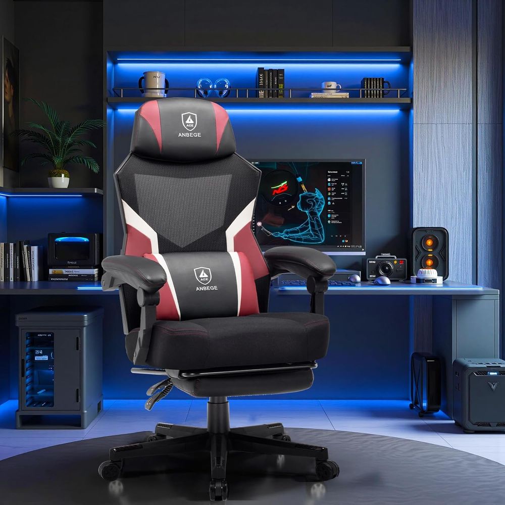 발 받침대가 있는 인체공학적 메쉬 비디오 게임 의자,  - Video Gaming & Esports Usd Acc 리뷰 및 가격