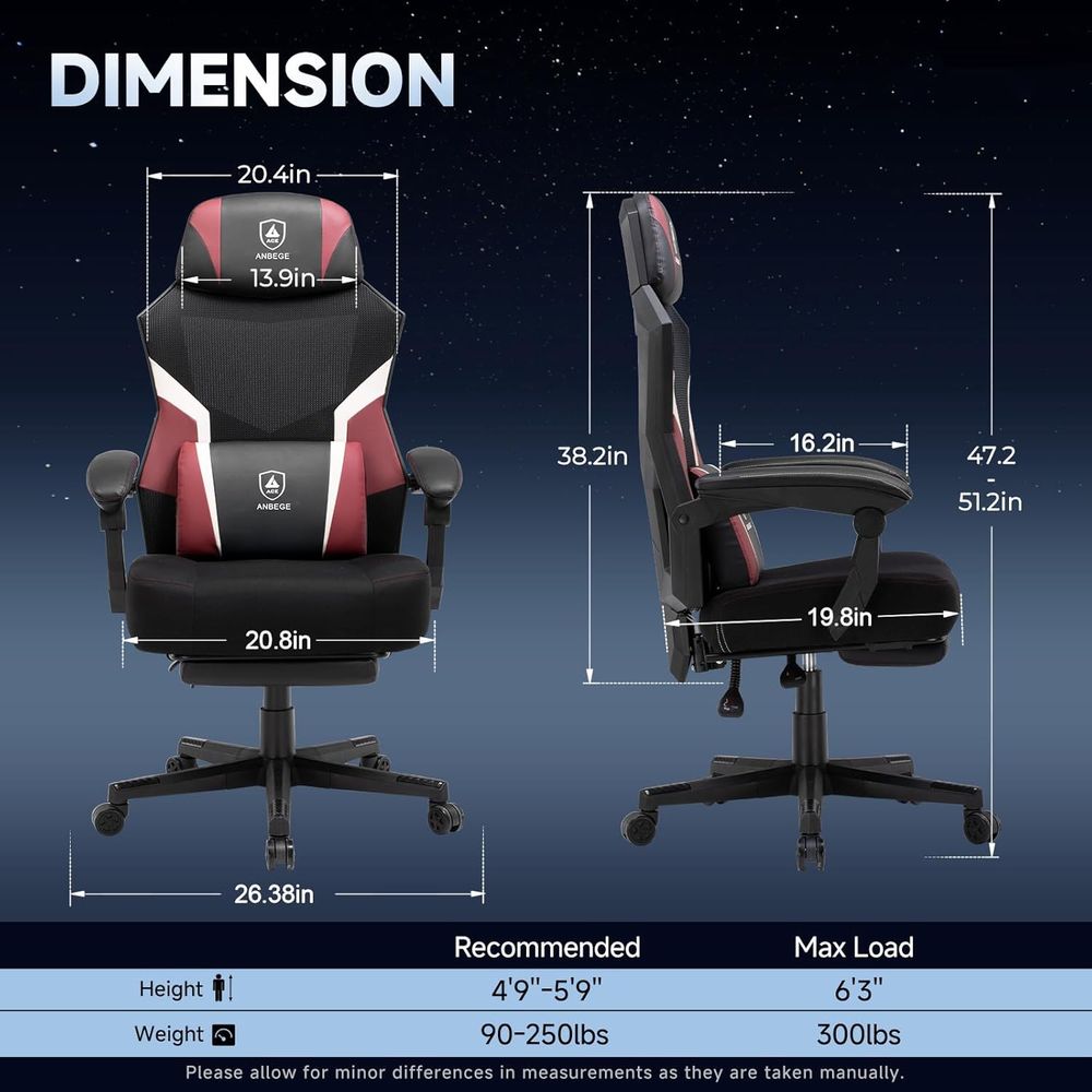 발 받침대가 있는 인체공학적 메쉬 비디오 게임 의자,  - Video Gaming & Esports Usd Acc 리뷰 및 가격