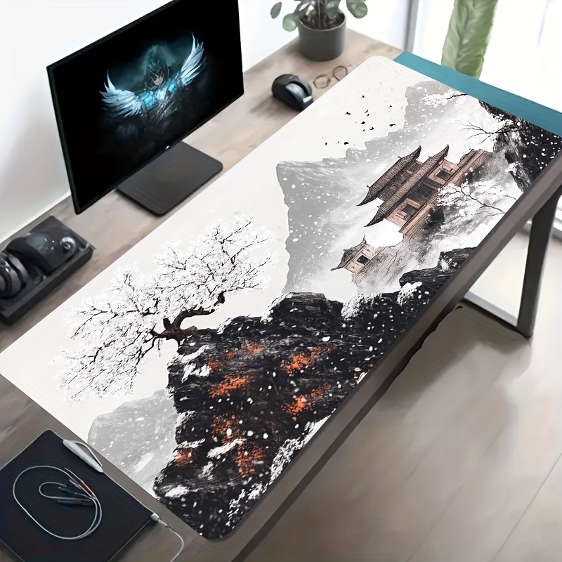 대형 중국 스타일 설산 고대 건물 게임용 마우스 패드  - Esports Gaming Pc Build 리뷰 및 가격