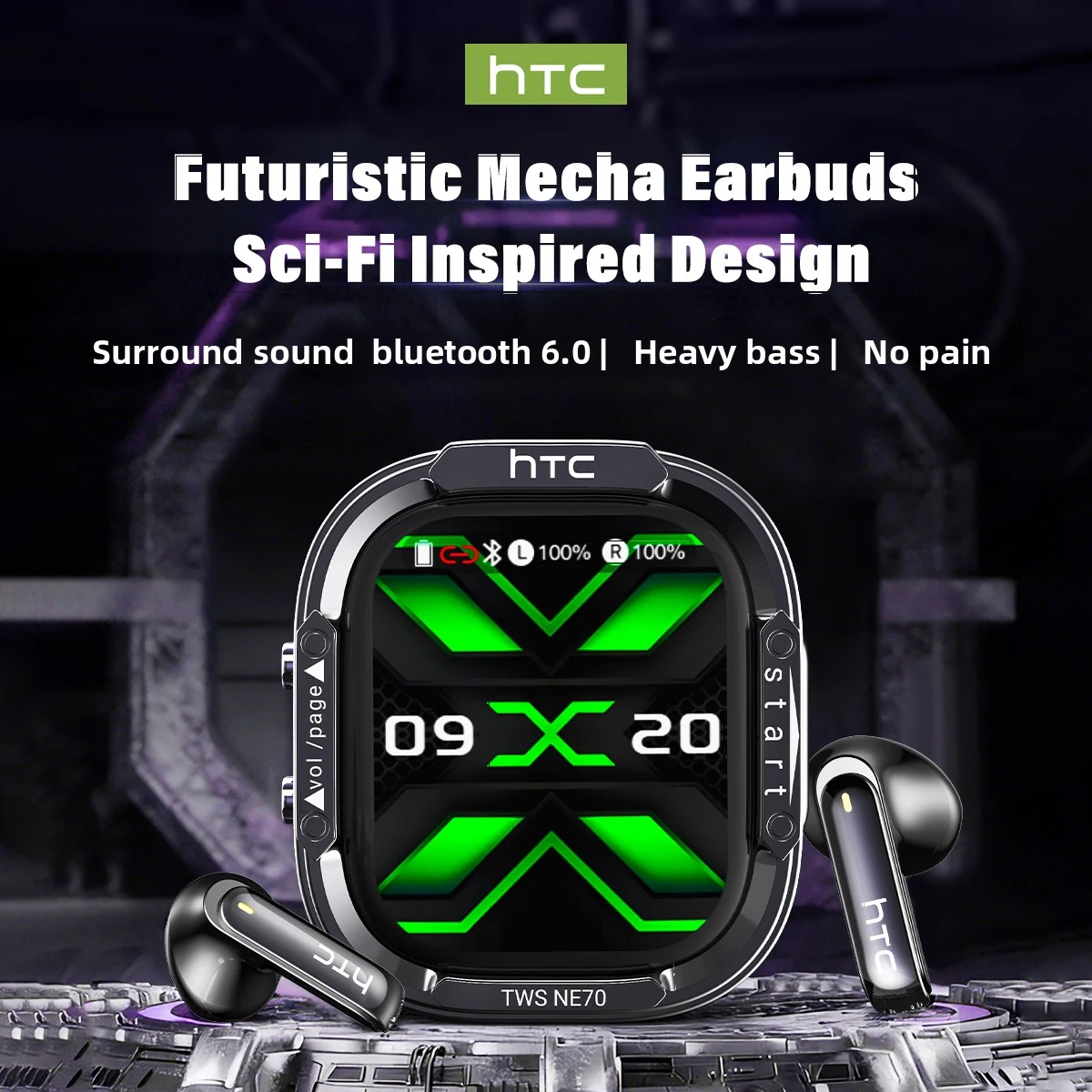 HTC NE70 블루투스 V6.0 헤드폰 스마트 터치스 - Esports Wireless Gaming Headset 리뷰 및 가격