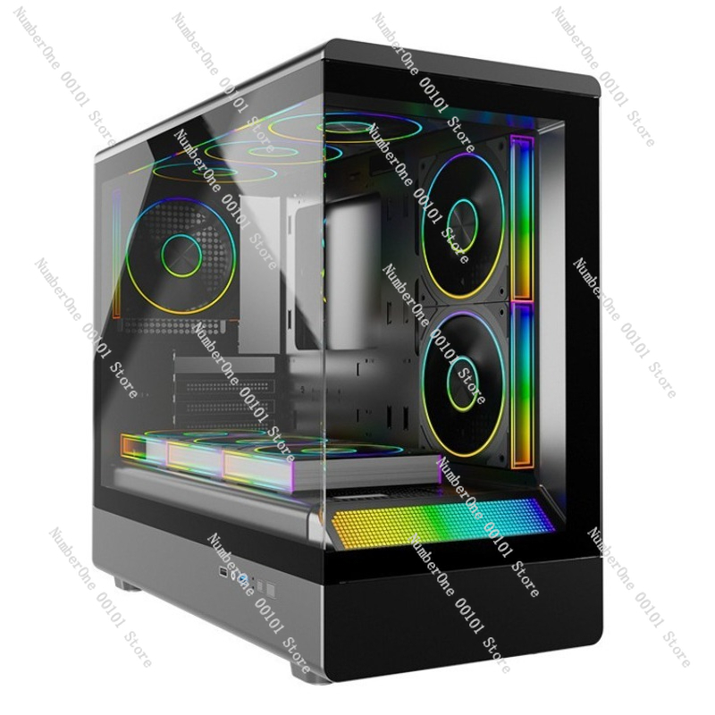 파노라마 강화유리 게이밍 PC 케이스, 전체 측면 뷰  - Esports Gaming Pc Build 리뷰 및 가격